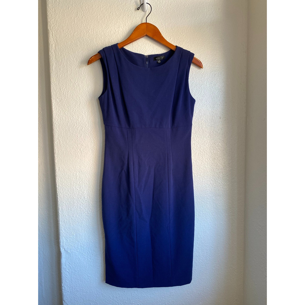 saks fifth avenue navy blue pencil dress size 2